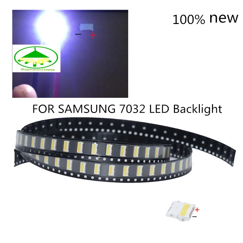 

300PCS/Lot 100% new FOR SAMSUNG 7032 LED Backlight Edge LED Series TS732A 3V 7032 SPBWH1732S1B Cool white TV Application