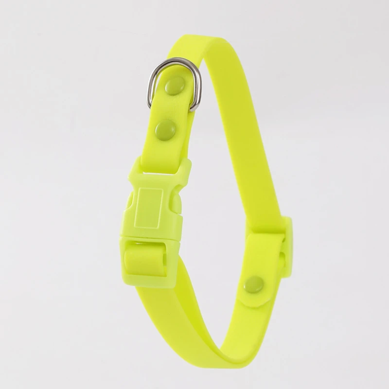 Dog Collar Waterproof Plastic Pvc Washable Quick Release Buckle Outdoor Puppy Collars Durable Adjustable For Small Medium Dogs