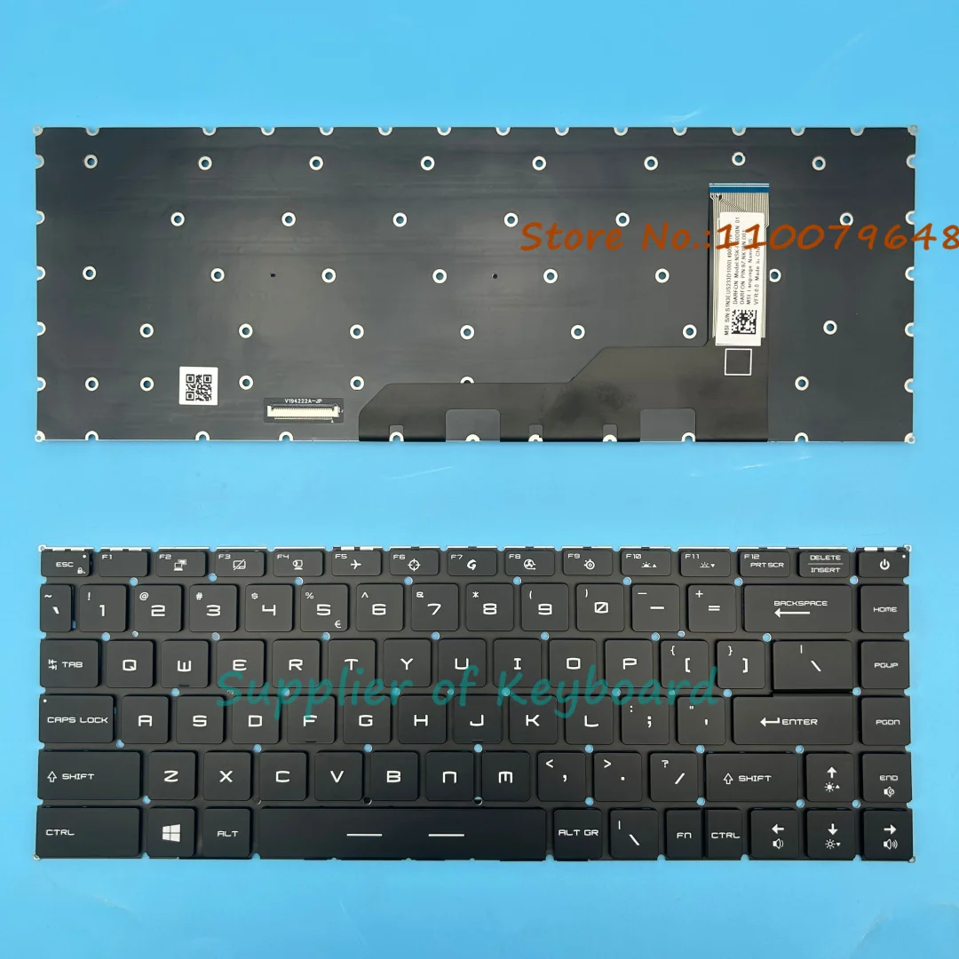 

NEW English/Spanish Keyboard For MSI Raider GE67HX 12UGS 12UHS Vector GP66HX 12UGS 12UHS MS-1545 Laptop Per-Key RGB Keyboard