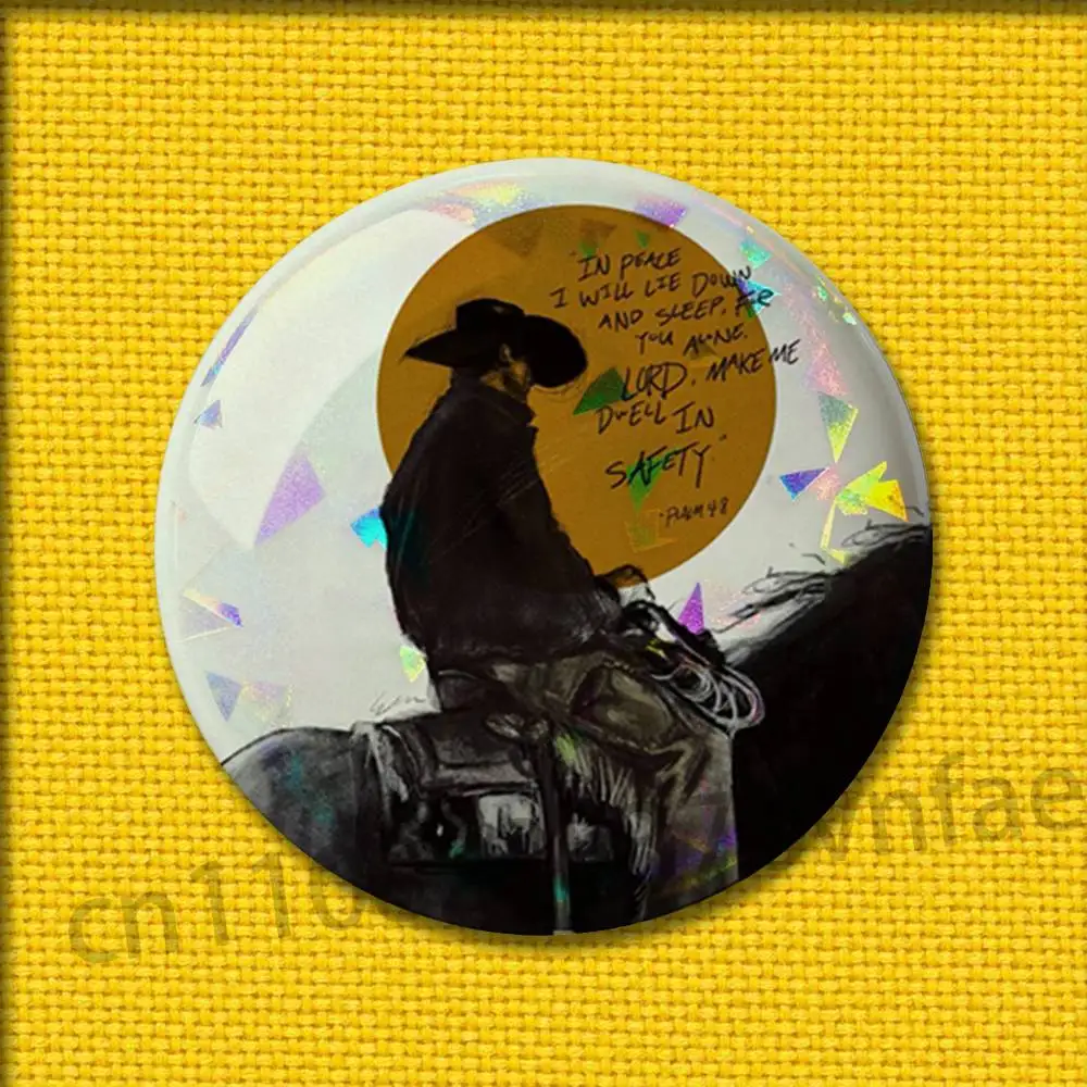 R-Red D-Dead الفداء مورغان RDR2 شارات 75 مللي متر 25 مللي متر 44 مللي متر 32 مللي متر 58 مللي متر دبوس مستدير بروش تذكارية الملابس تأثيري هدية اكسسوارات