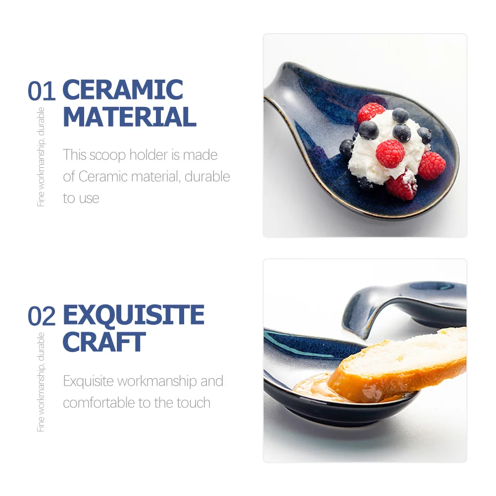 

4 шт. керамические подставки для ложек, держатели для совок для кухни, столовой, столешницы, декоративные держатели для ложек, держатель для совок