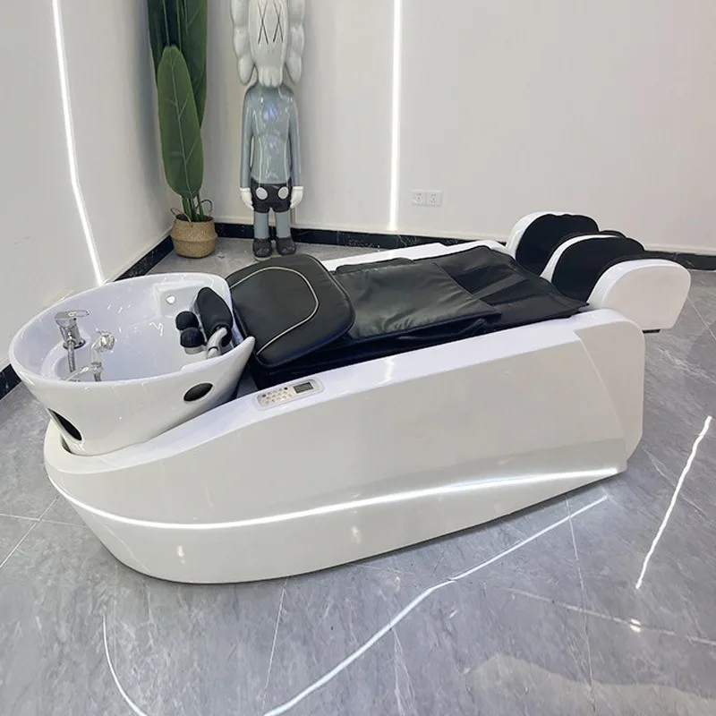 

Электрическая массажная кровать для мытья волос, высококлассная, для парикмахерских, специальная для процедур по уходу за головой, с функцией фумигации и циркуляции воды