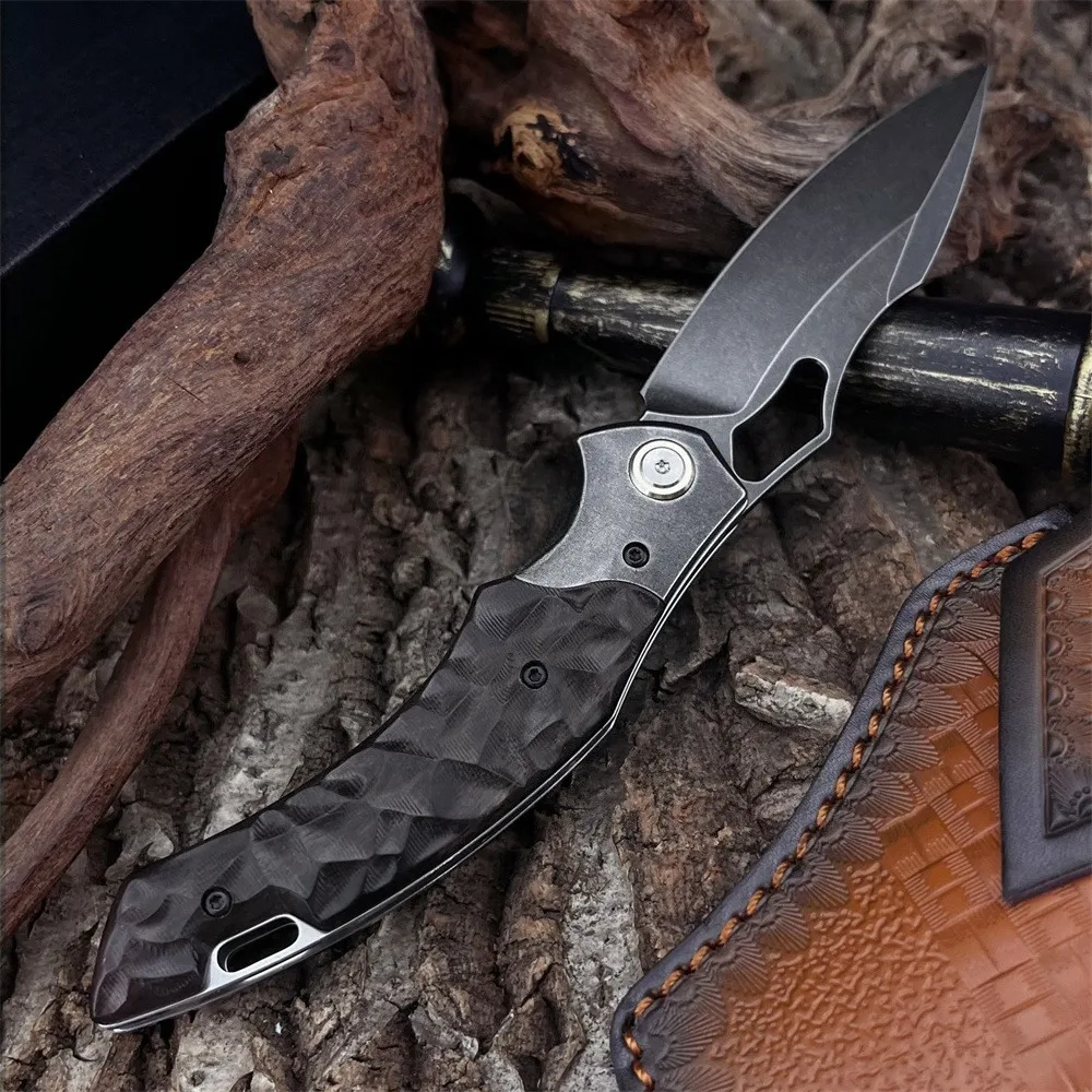 

Уличный складной нож D2, стальное лезвие, ручка из черного дерева, исследование джунглей, охота, резка, кемпинг, выживание, многофункциональный инструмент