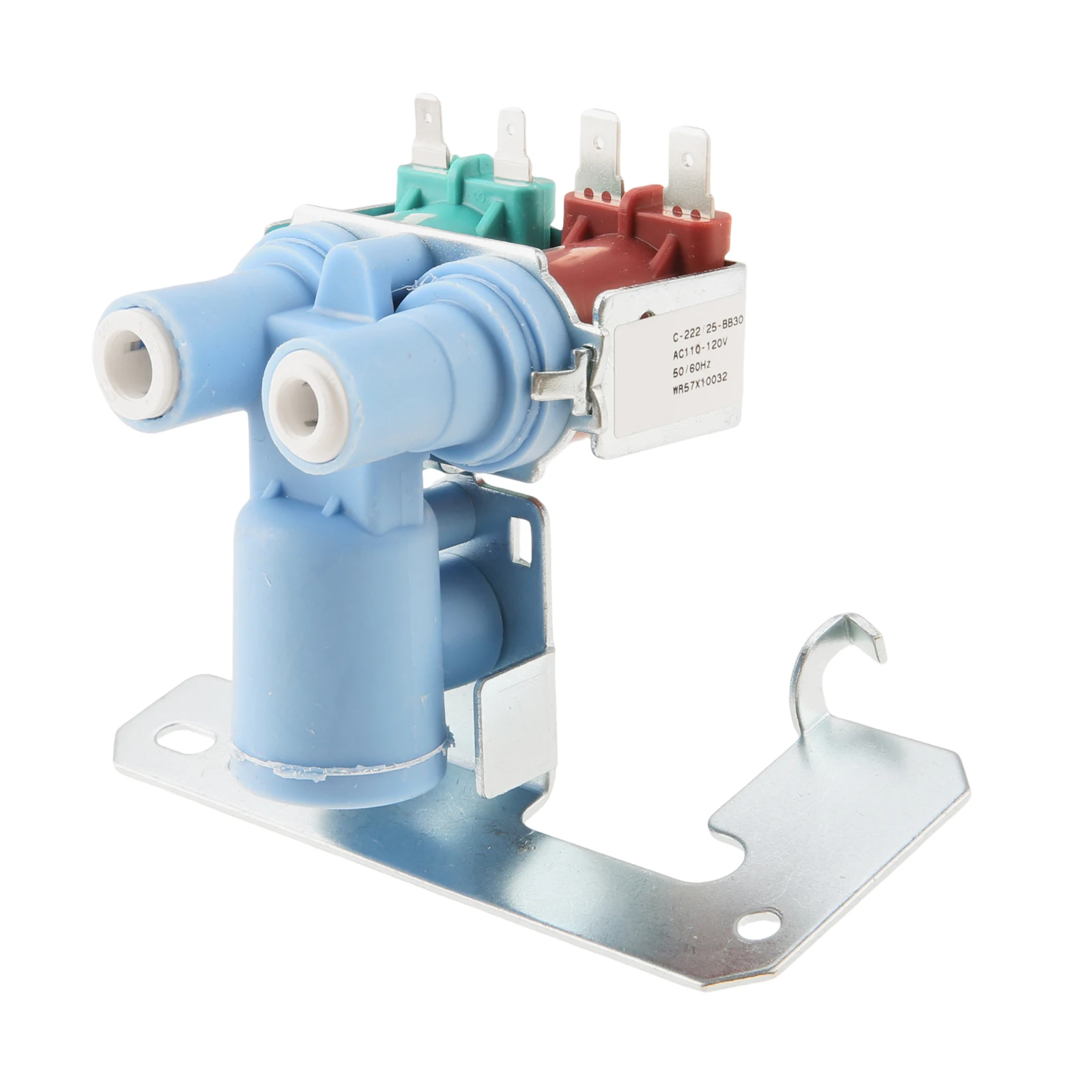 Refrigerator Water Inlet Valve WR57X10032 Dual Solenoid Valve Compatible for GE Refrigerator Replace WR57X33326 WR57X100