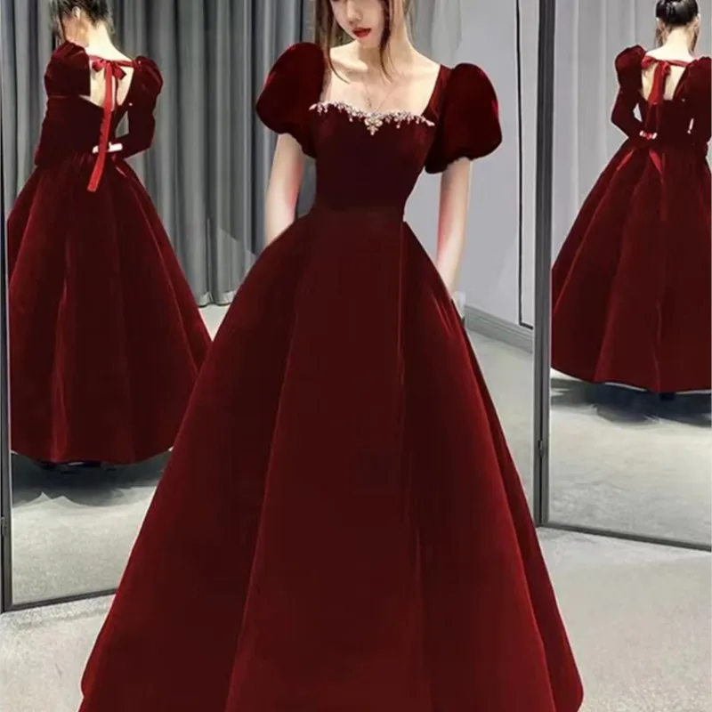 Toasting wear large size banquet red atmosphere small dress