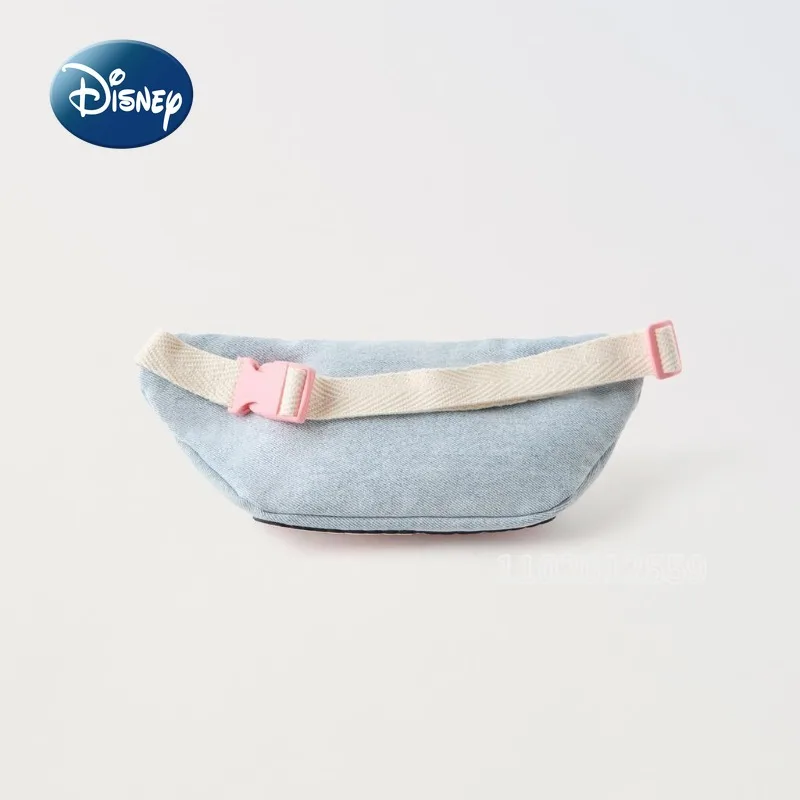 Disney-riñonera de Minnie para niña, bolso de pecho Original de marca de lujo, con dibujos animados en 3D, a la moda y de alta calidad