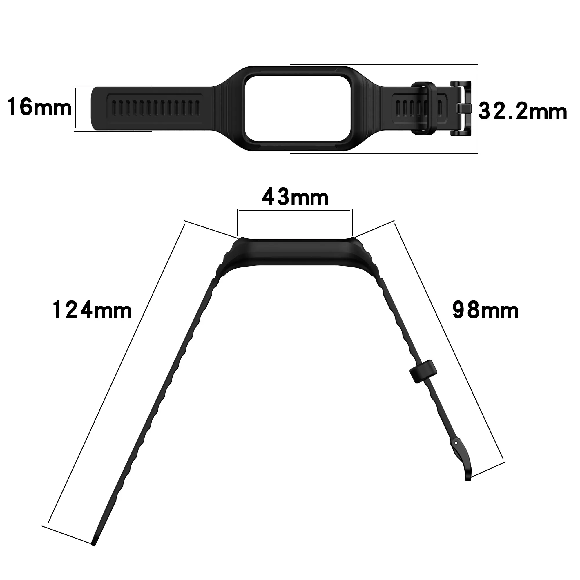 Jam tangan Honor Band 9, tali terintegrasi kualitas tinggi, silikon lembut dan tahan lama, pelindung jam tangan, gesper warna sama