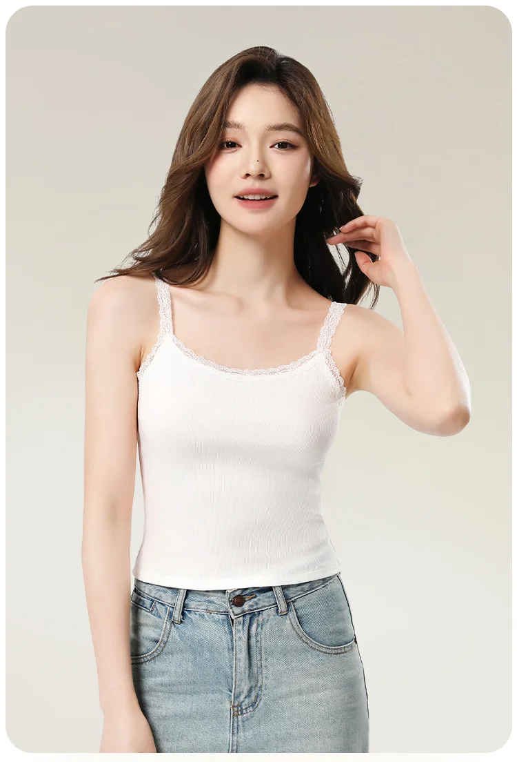 

Women's Lace Tank Top A Slimming Figure-Hugging Stretchy Soft Top for Summer Layering