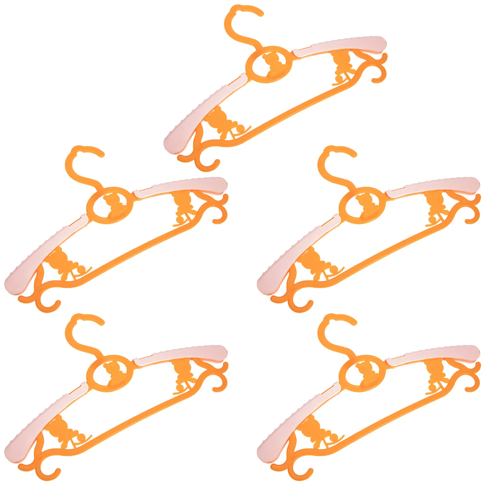 

5pcs Baby Clothes Hanger Extendable Plastic Hangers For Toddler Shirts Coats Sweaters Closet Organizers Storage Kids Hanger