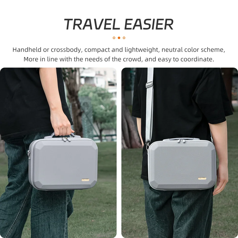 XFJI Shoulder Bag for DJI Neo Storage Case Drones Accessories PU Leather Handbag DJI NEO RC-N3 Controller Hardshell Carrying Box