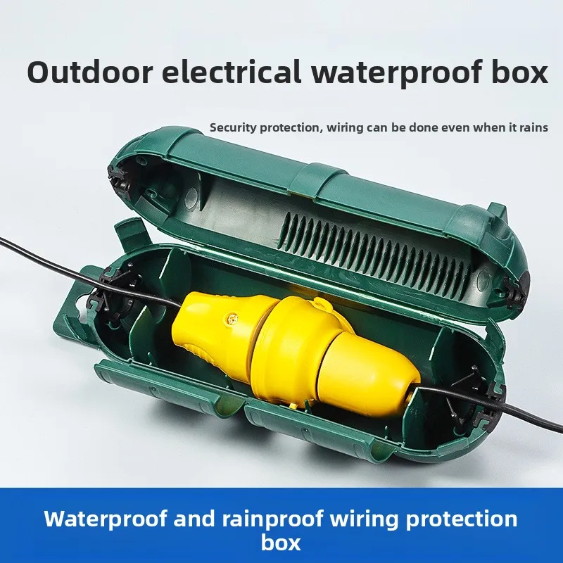 

Outdoor Rainproof and Waterproof Socket Junction Box, High-strength Safety One-in-one-out Plastic Cable Junction Box
