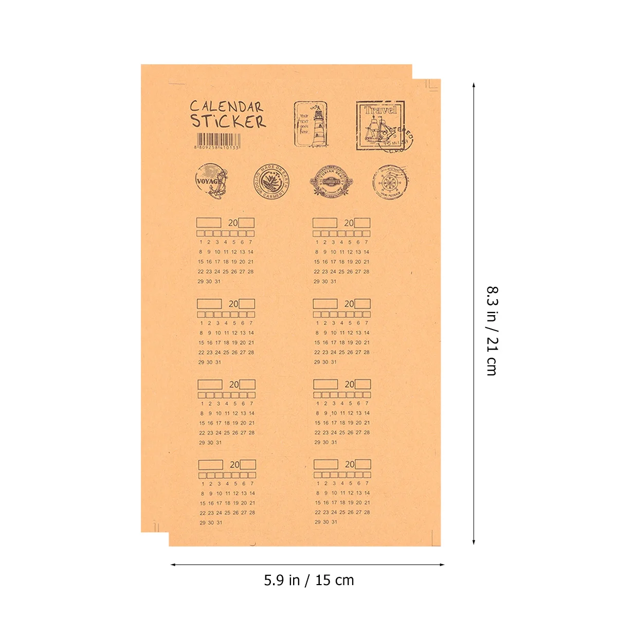 30 قطعة مخطوطة التقويم ملصق مقسم الفهرس الشهري لدفتر مذكرات مخطط الجدول الزمني تذكير موعد شخصي #3