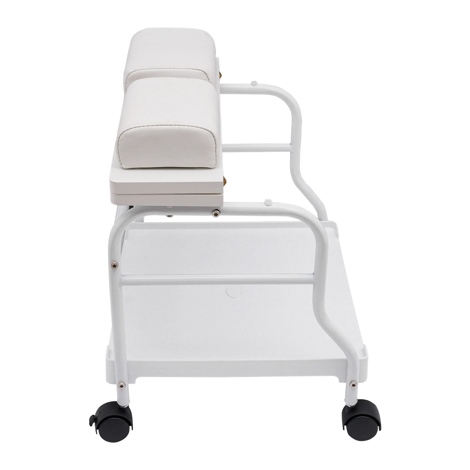 

Durable Salon Trolley with Collapsible Board, Iron Frame and Wood, Ideal for Pedicure, Massage, and Storing Beauty Tools with
