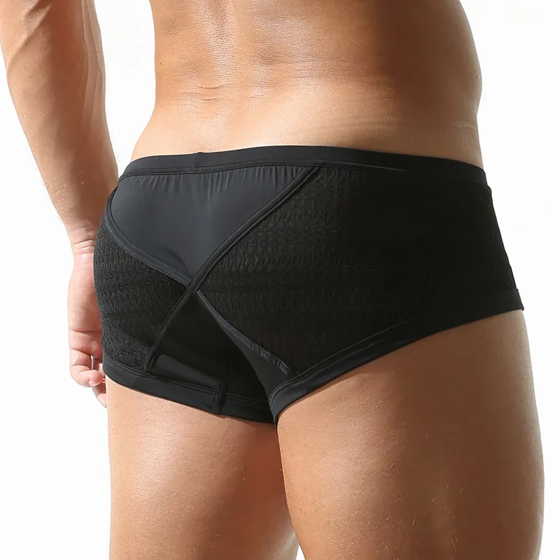Solid color new men's underwear Solid color low waist boxer underwear Comfortable personalized basic underwear 250216