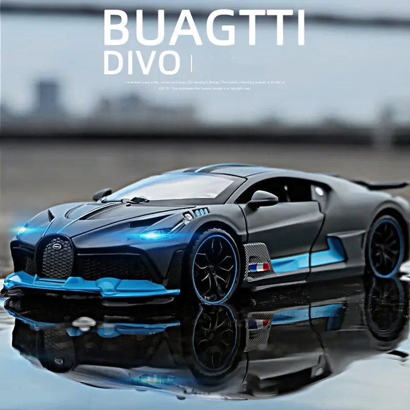 Коллекция 1/32 года, Литые металлические игрушечные Автомобили Bugatti Divo, игрушечные автомобили, миниатюрная модель автомобиля со строительными деталями, игрушки для мальчиков, рождественские игрушки