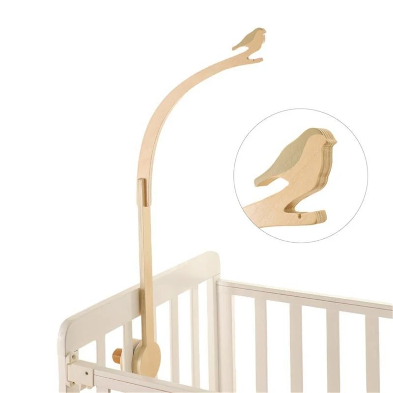 Crib Mobile Toy Stand Holder Bird Rattle Bracket Assembly Wooden Frame Bed Bell Hanger Mobile Stand Baby Shower Gift