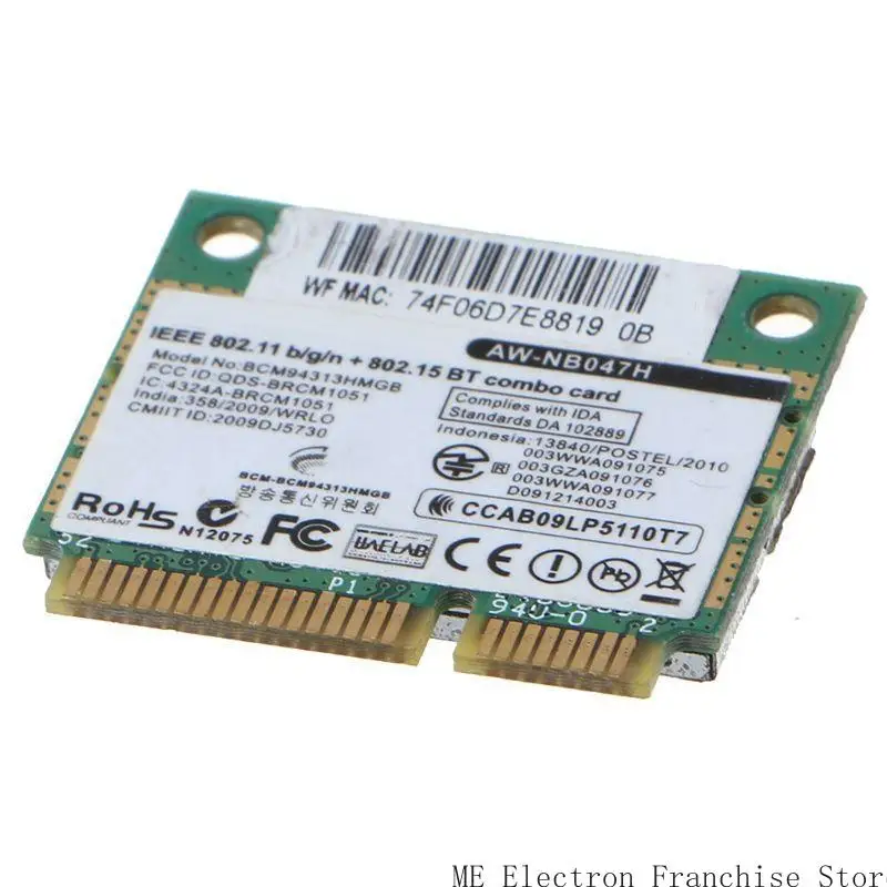 T5EA Wireless Card สำหรับ BCM94313HMGB AW-NB047H BCM4313 ครึ่ง Mini PCI-E WiFi Net-Work Card พร้อม
