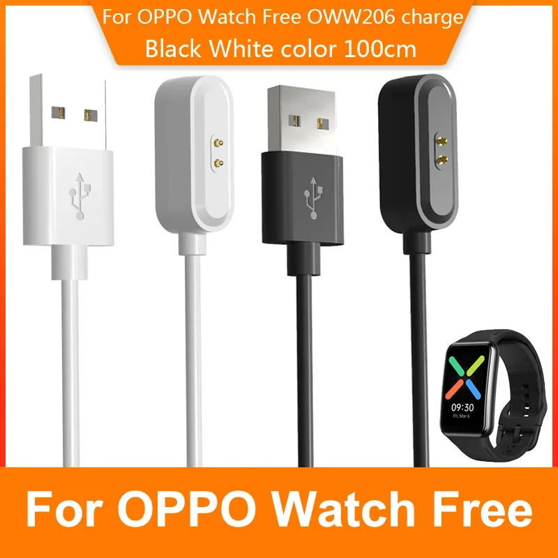 

100cm USB Charging Cable for OPPO Watch Free OWW206 Smart Watch USB Charger Cradle Fast Charging Power Cable