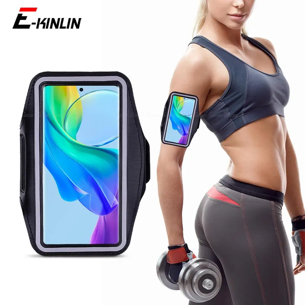 Sport Gym Running Workout Case Pouch Arm Band For Vivo V29 Lite Pro V29e 5G Phone Belt Bag Cover