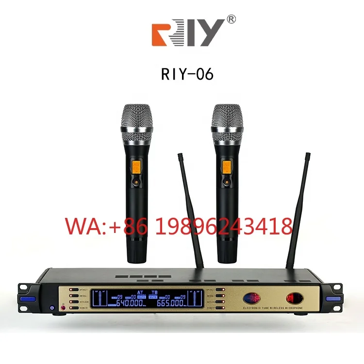 Professional Tube Wireless Vocal Mic Set UHF Dynamic Handheld Wireless Microphone Microfone Sem Fio Profissional Sing 2