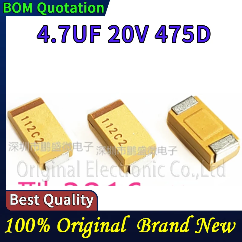 10pcs/lot 4.7UF 20V 475D 3216 A Original  In stock High quality