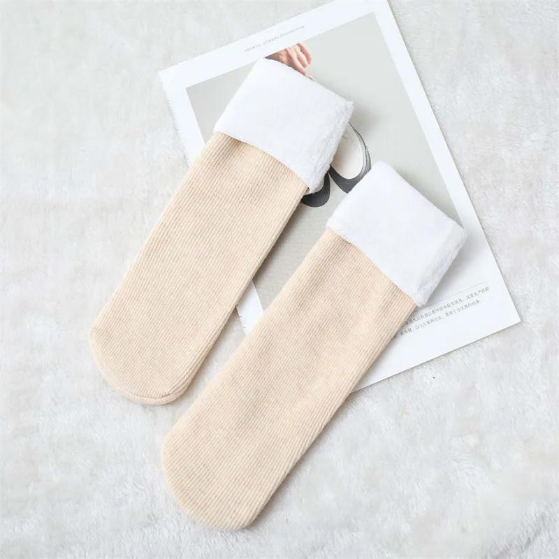 Women Warm Plush Socks Set Autumn Winter Thickening Velvet Boots Female Ladies Lovely Floor Sleeping Thermal Sock Christmas Gift