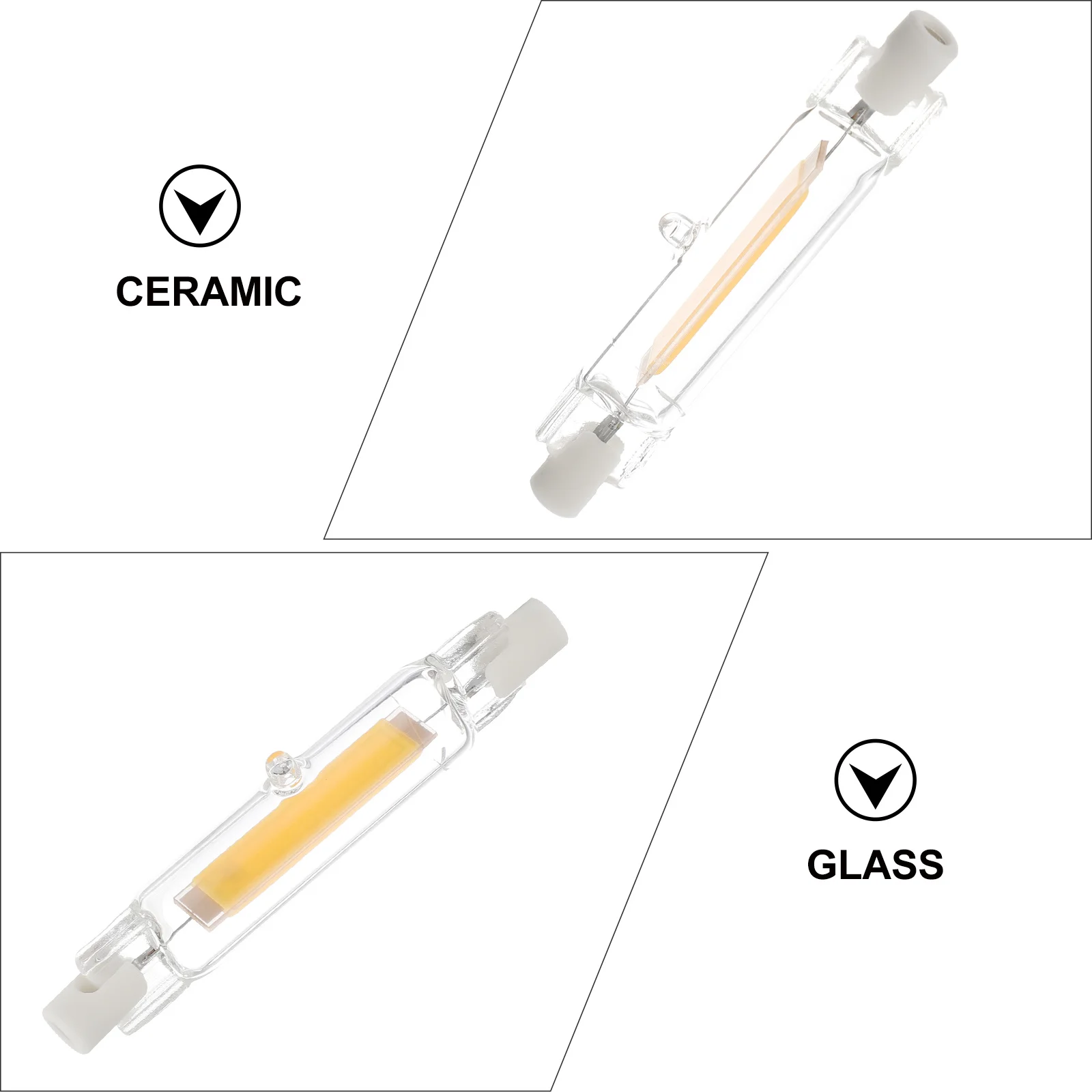 6W 220V 78Mm Base LED Double Ended Light Bulb Cob Chip Halogen Replacement J Type Floodlight Bright Efficient