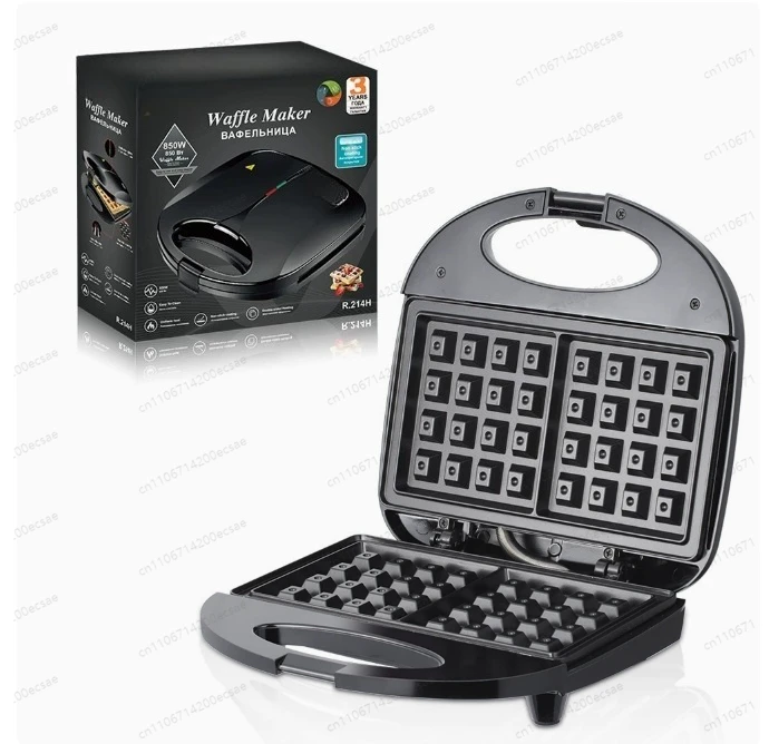 Non-stick Waffle Maker Double-side Instant Heating Sandwich Iron Muffin Cake Bake Tray Multifunctional Breakfast Maker 110V 220V