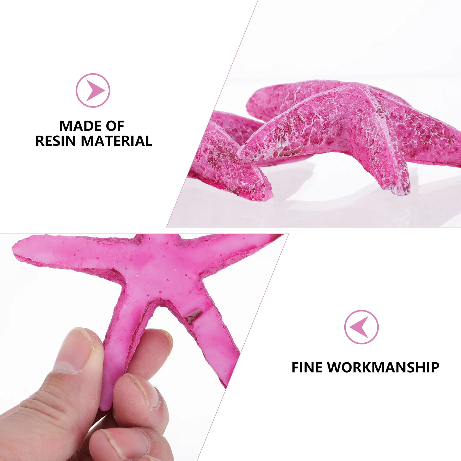 

2Pcs Simulation Sea Star Coral Decor Resin Artificial Sea Star for Aquarium Decoration Fish Tank Landscape Ornament