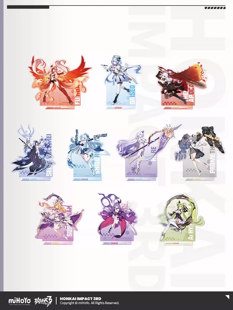 Sunsyea Honkai Impact 3rd Official Merch miHoYo Original Theme Series Acrylic Stand Ai Hyperion Hare Susana Sirin