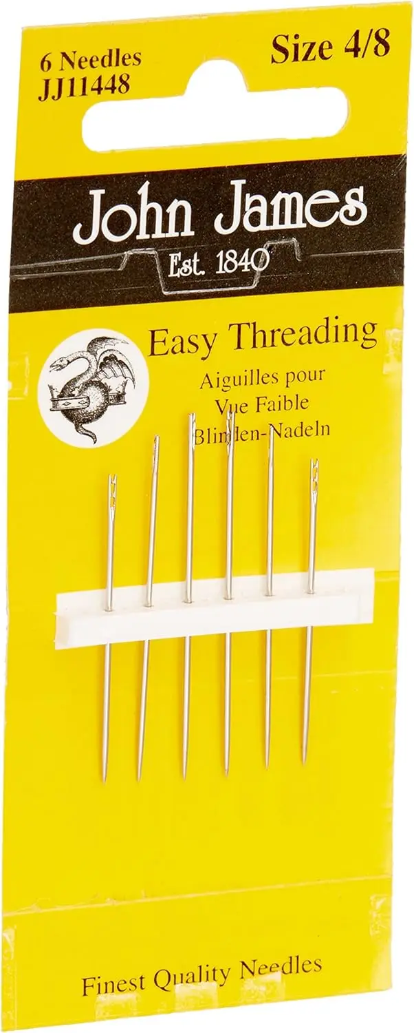 

Easy Threading Calyxeye Hand Needles, 4/8 6/ Sizes for Crafting and Sewing Projects