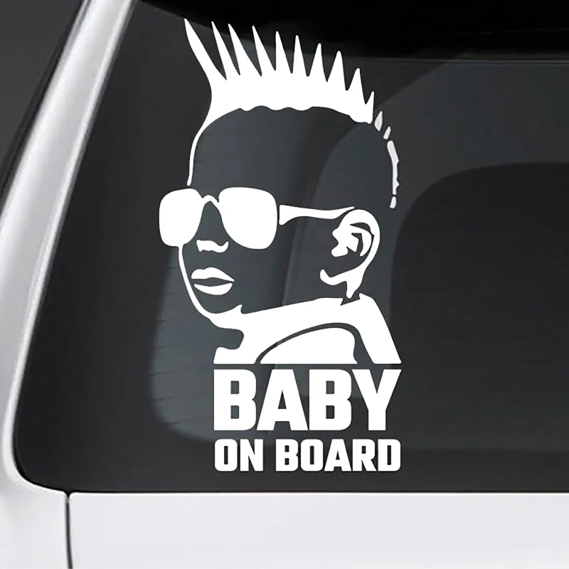 S62302# Baby on Board Car Sticker Die-Cut Vinyl Decal Waterproof Auto Decors on Car Body Bumper Rear Window