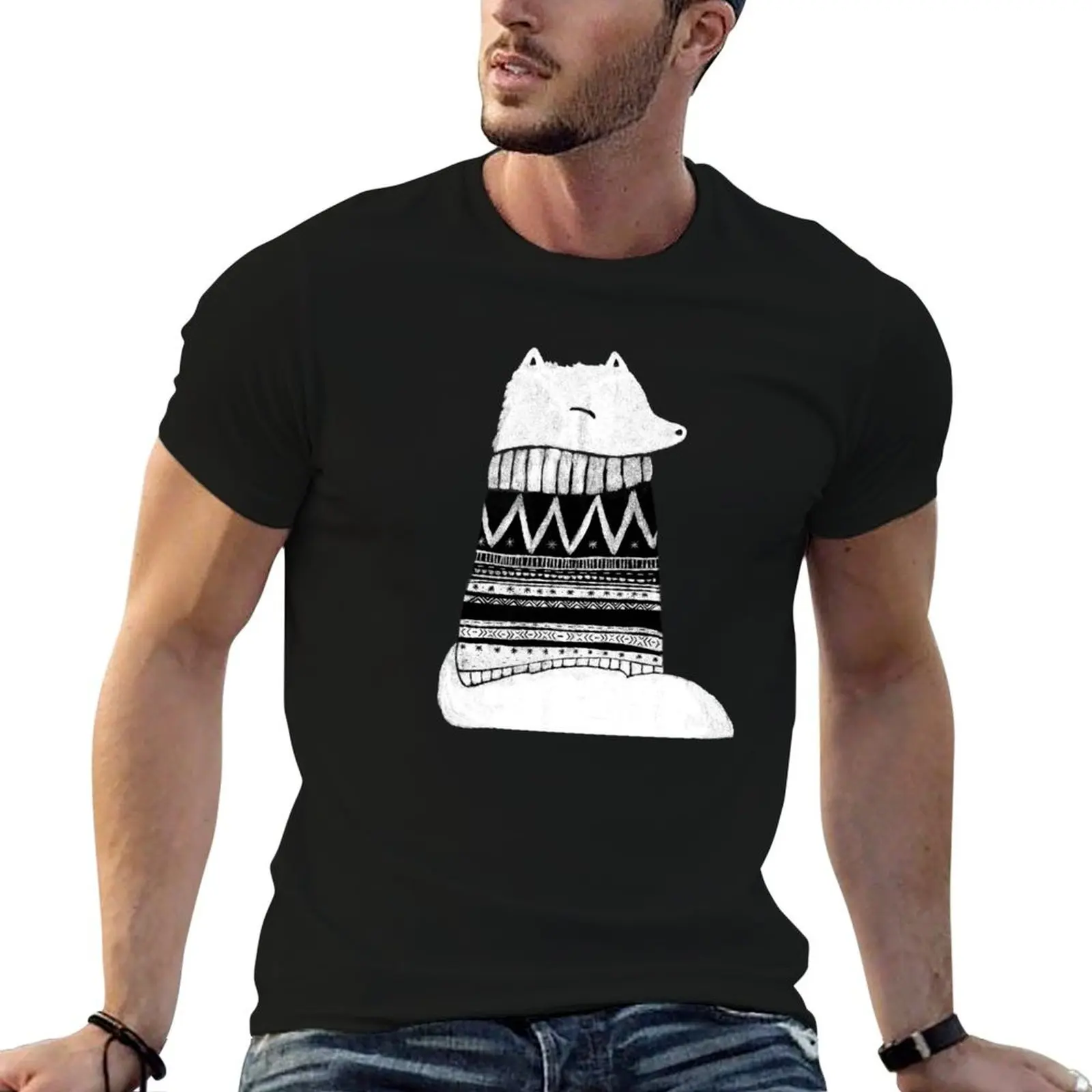A Chilly Arctic Fox T-Shirt Anti-Perspiration Workout Top