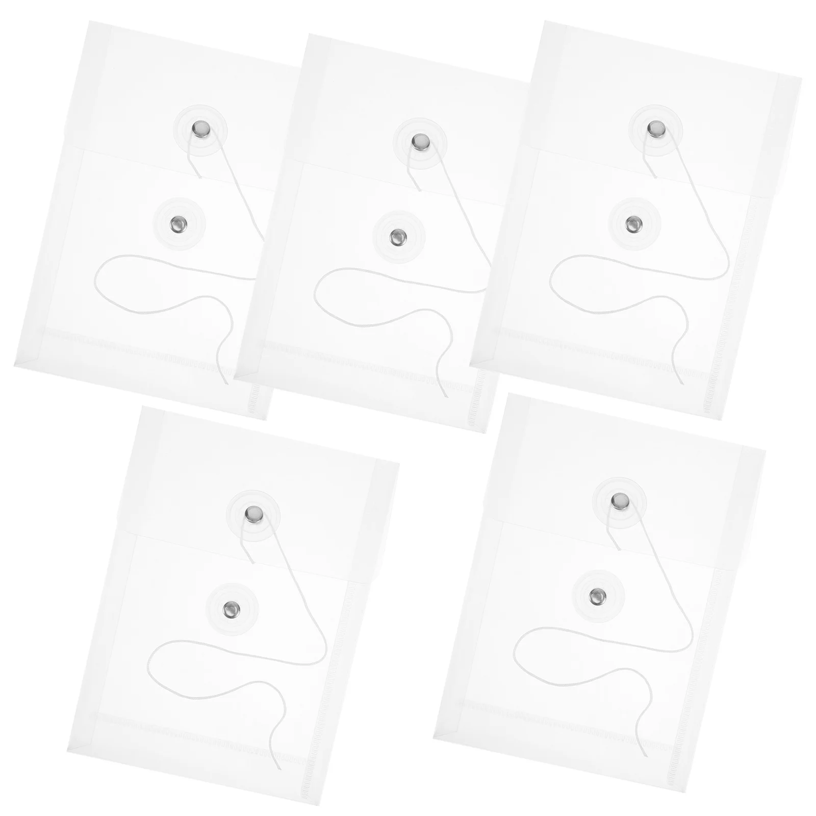 5pcs Clear File Bags A6 Size Lightweight Pp Material For Office School Transparent Document Pouches Multifunctional Folder