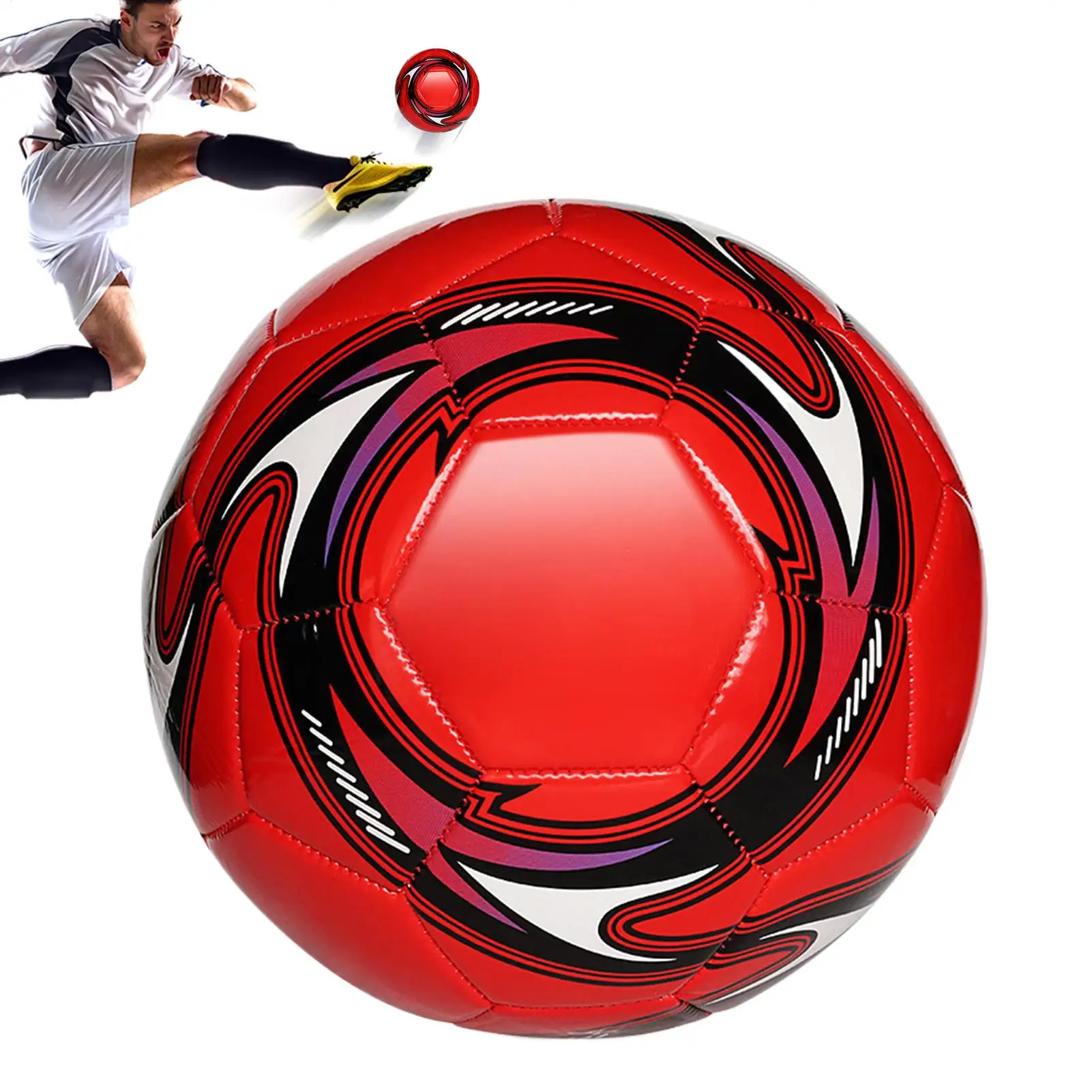 

Soccer Ball For Kids PVC Size 5 Soccer Ball For Competition Comfortable Feet Standard Practicing Football For Boys Youth