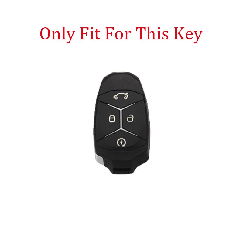 Zinc Alloy+Silica Gel Car Remote Key Cover Case for LYNK&CO Lynk Co 01 02 03 05 06 01 Key Shell Bag Holder Keychain Accessories