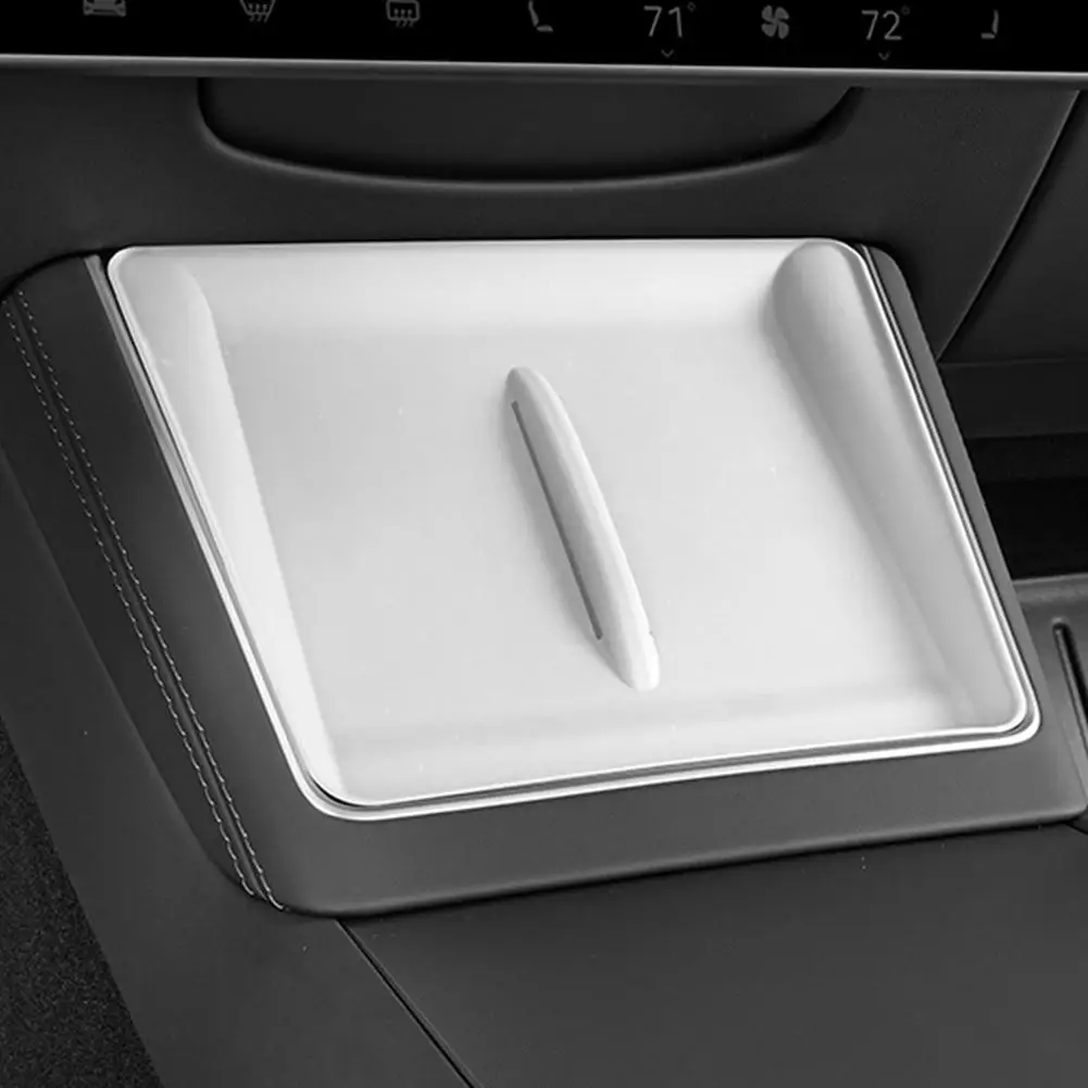Für Tesla Model Y YL Juniper 2026 Kabelloses Lade-Silikonpad Mittelkonsolen-Ladematte Rutschfeste Innenraum-Accessoires – Detail 17