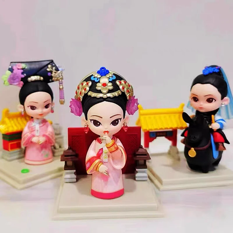 Empresses In The Palace Blind Box Zhen Huanzhuan Tv Figure Anime Action Figurine Model Mysterious Surprise Guess Bag Box Gift