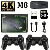 Nueva y elegante consola de juegos de TV en casa M8 para adultos y niños, 520 juegos, USB inalámbrico dual P, HDMI de alta definición 2,4G