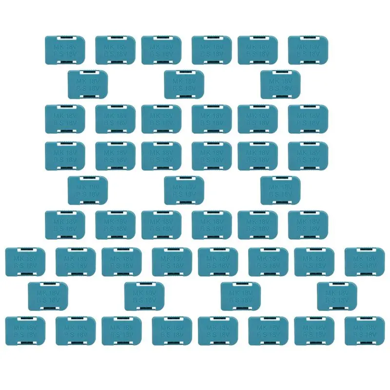 

BAAU 50 шт. стеллаж для хранения батарей Чехол-держатель батареи для крепежных устройств 18 В (синий)