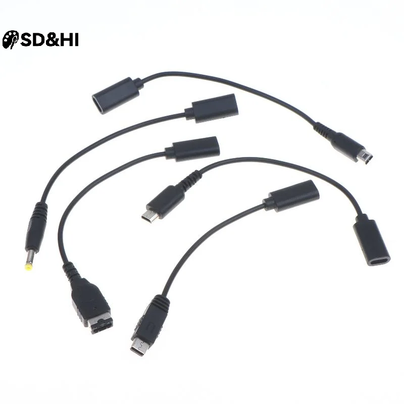 1Pcs Power Line Conversion Cord USB C Charging Cable Cord Wire Type-C For  i GBA SP 2DS New 3DS LL XL PSP1000 2000 3000