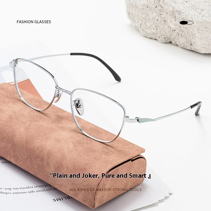

AOLIYA Women Grade Glasses Fashion Retro Elegant Ultra Light Alloy Eyewear Ellipse Optical Prescription Frames 　