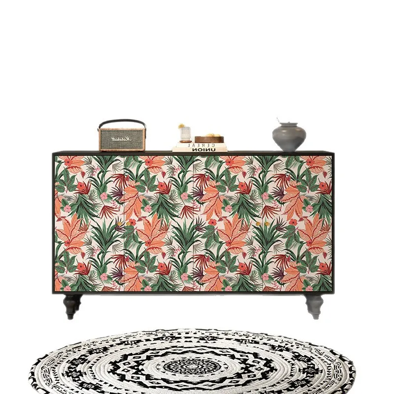 

French retro entrance cabinet art dining side cabinet living room bedroom solid wood locker