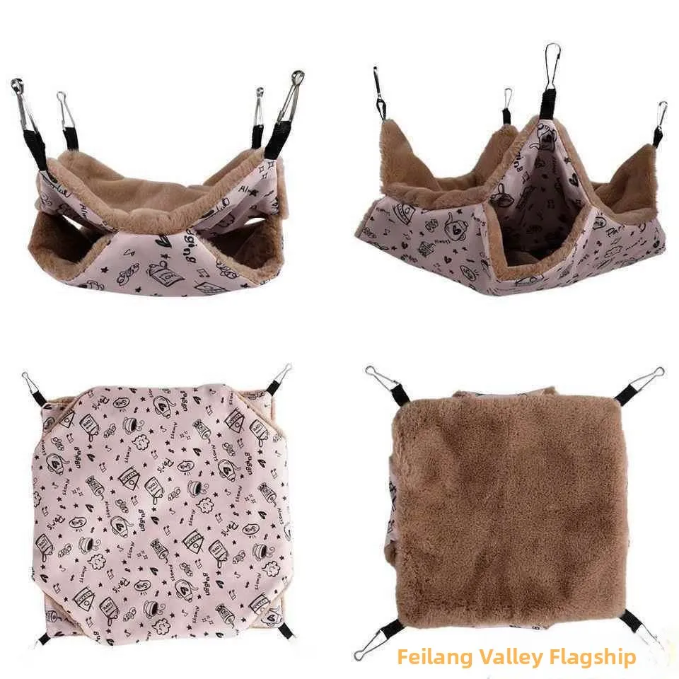 

Подвесной гамак-убежище для мелких животных: хомяков, морских свинок, снежных сов, крыс, белок. Цветочный дизайн.