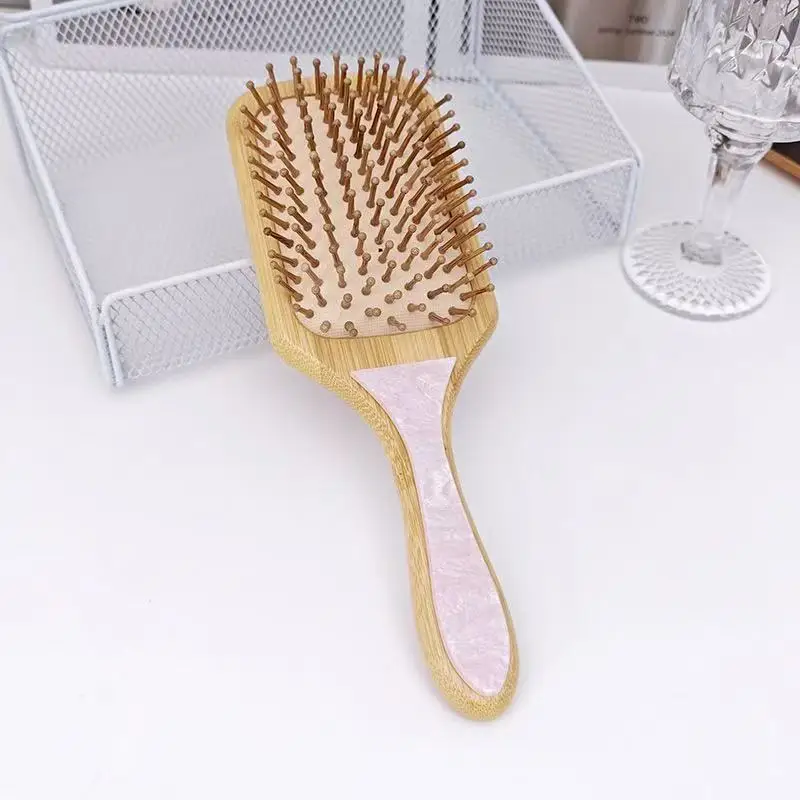 Shiny Blue Pink Color Massage Comb, Acetate Hair Brush Anti-hair Loss On The Head Fluffy Comb for Women Girl New Style 2026 view 5