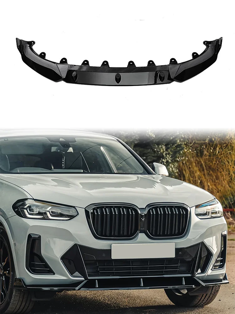 Voor BMW X3 G01 X4 G02 IX3 M-Pack 2022 2023 2024 Auto Voorbumper Lip Spoiler Splitter diffuser Accessoires Body Kits Cover - afbeelding 2