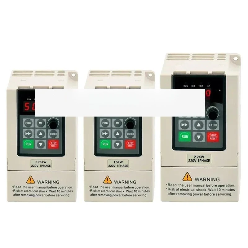 

VFD 1ph 220V Inverter 0.4KW 0.75KW 1.5KW 2.2KW Output 1PH 220V Submersible Pumps Unidirectional Motor Speed Control AC Drive