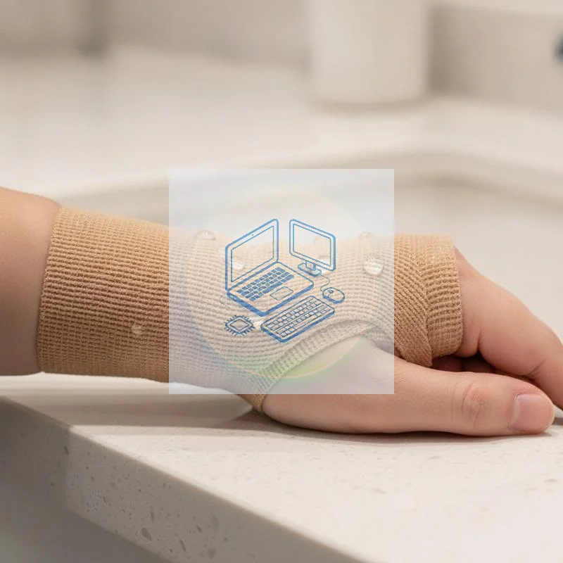 5Pcs Self Adhesive Cohesive Bandage Tape, Elastic Non-Woven Disposable Sports Wrap for Finger, Wrist, Leg Fixing & Support