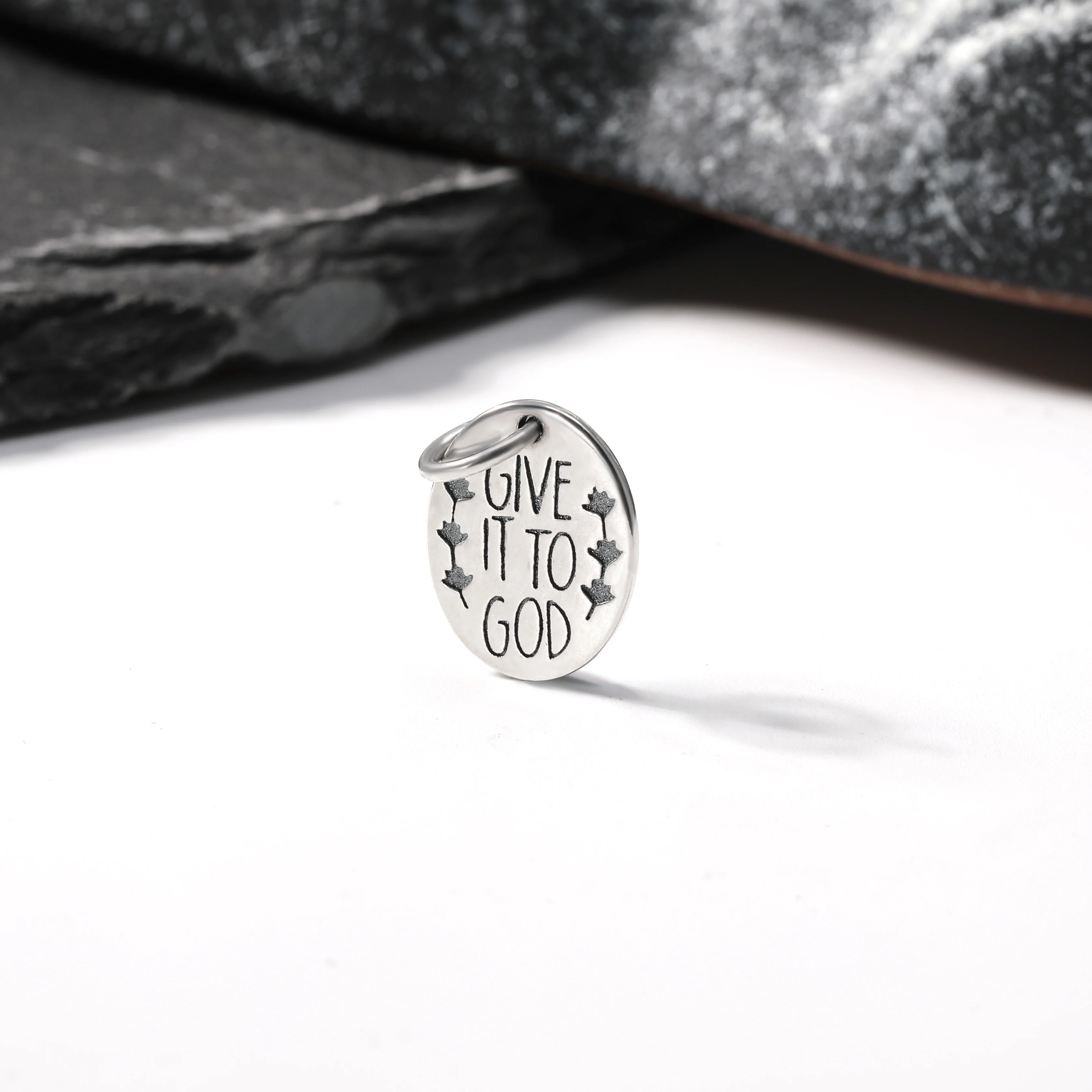 

DJ190 genuine 925 sterling silver fashionable letter keychain bracelet necklace pendant silver jewelry endows God with charm