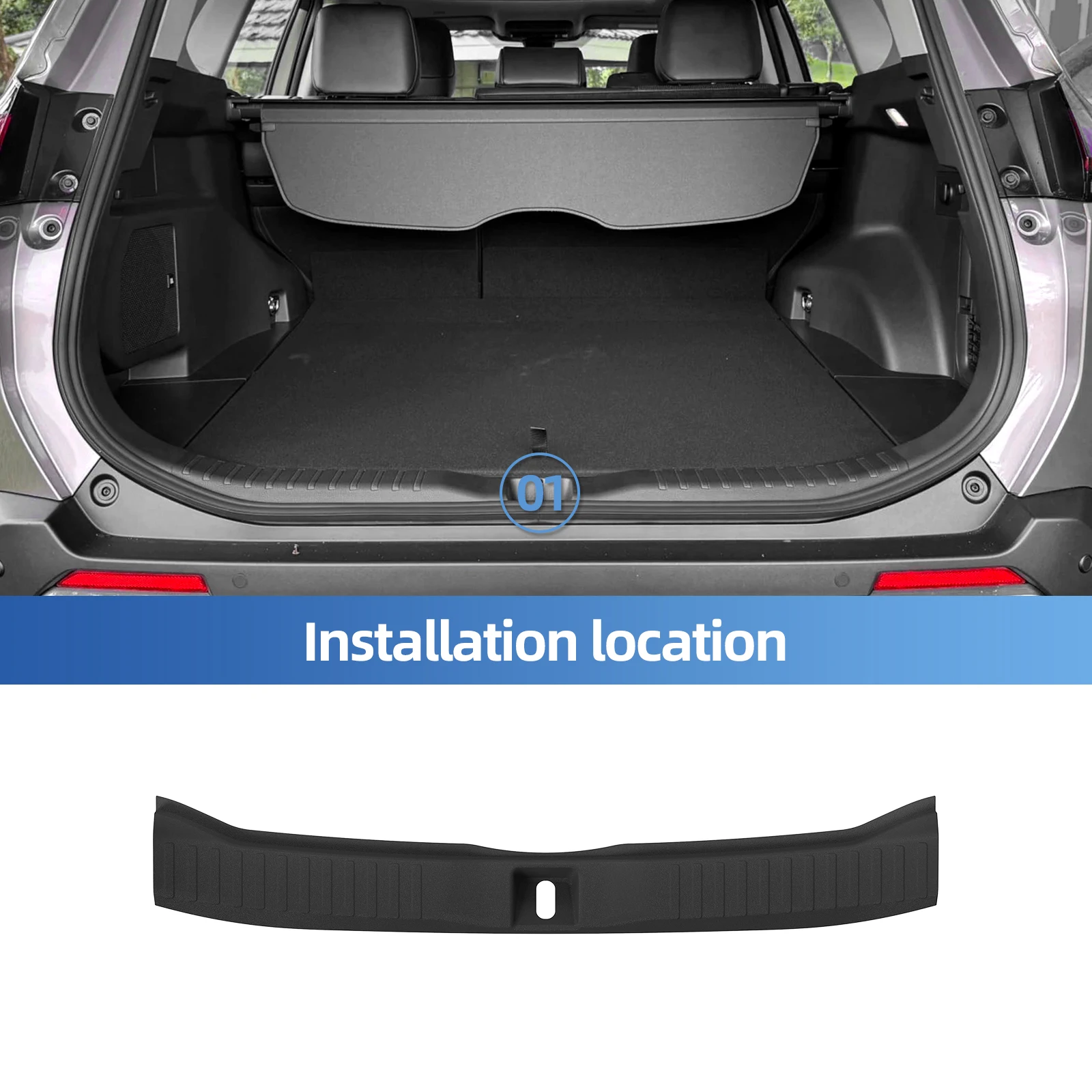 Smabee für Toyota RAV4 2026 Kraftstoff-/Hybrid-Außentürschweller Heckstoßstangenschutz Kratzschutz Auto-Innenausstattung – Detail 3